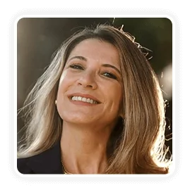 Monica, shown in a testimonial on the Trimology vendor page